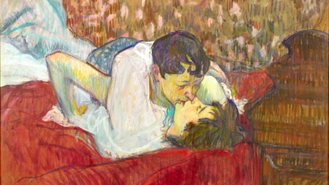 "El beso" (1892), de Toulouse Lautrec, representa a dos prostitutas y forma parte de un encargo para un burdel