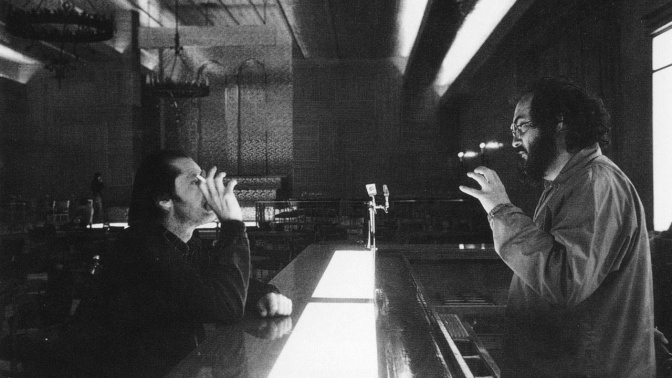 Stanley Kubrick y Jack Nicholson en el rodaje de "El Resplandor"