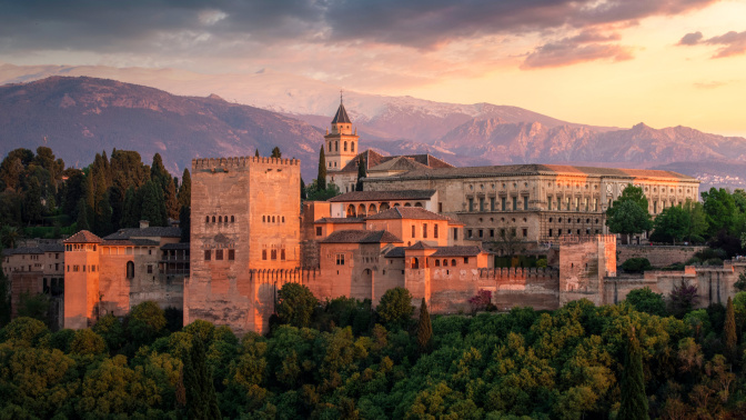 Atardecer en la Alhambra