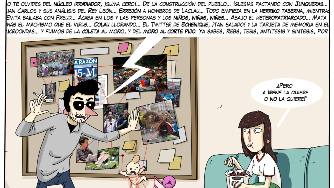 la viñeta de la serie Jules & Rebs.Trabajo de dos cracks como Rebeca y como nuestro glorioso dibujante, Tanaka,