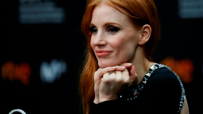 La actriz estadounidense Jessica Chastain en la 69 edición del Festival de Cine de San Sebastián