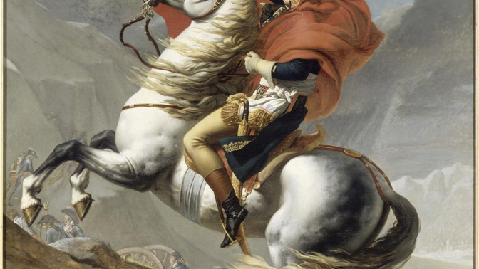 Napoleón cruzando los Alpes