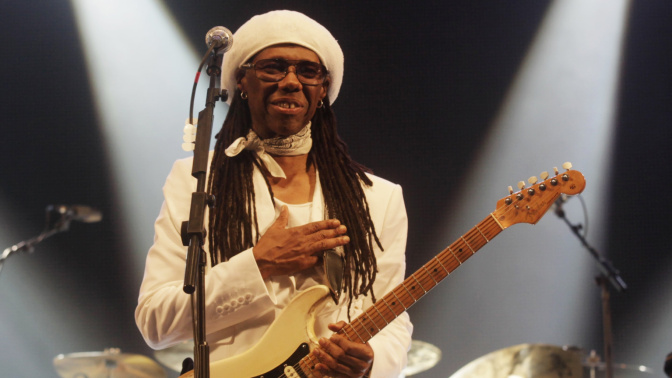 El productor Nile Rodgers durante el festival de Glastonbury