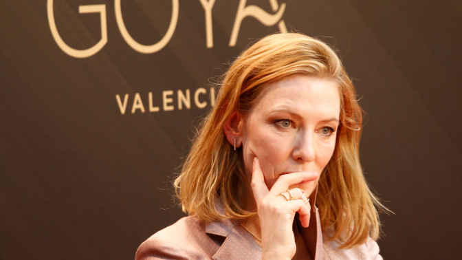 Cate Blanchett en la rueda de prensa en Les Arts de Valencia