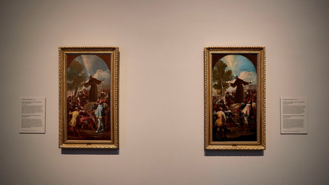 Los dos de los bocetos preparatorios de Francisco de Goya para San Francisco el Grande en Madrid