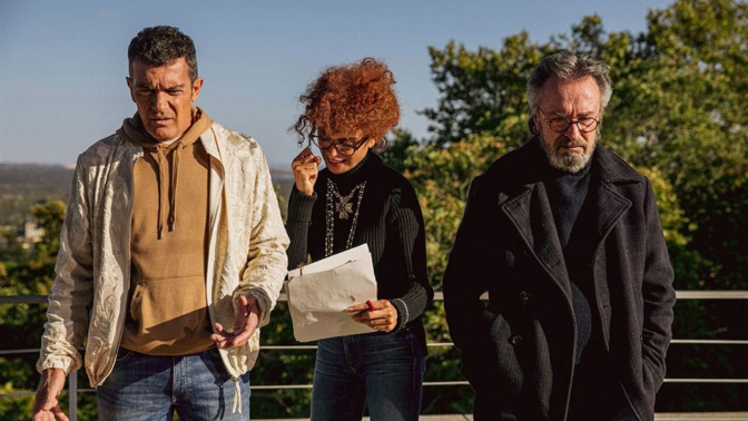 Antonio Banderas, Penélope Cruz y Óscar Martínez