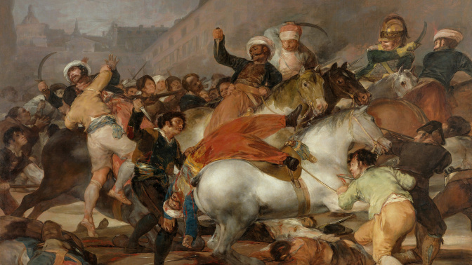 "El dos de mayo de 1808  en Madrid", pintura de Francisco de Goya