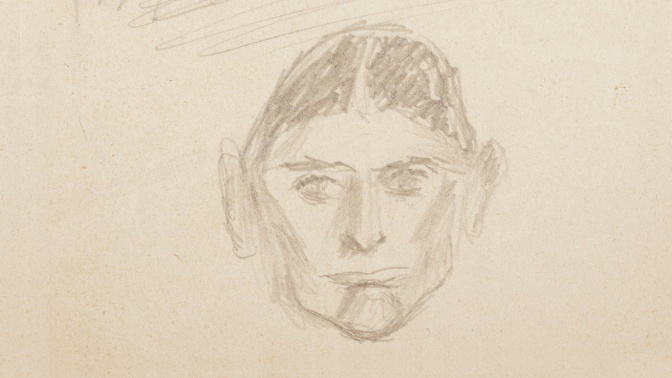 Un autorretrato de Franz Kafka