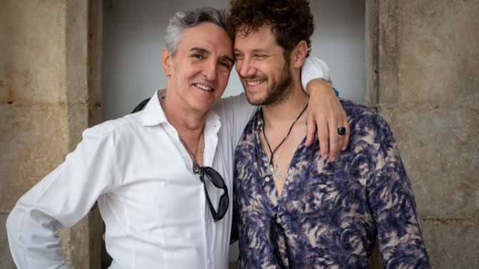 Ramoncín y Daniel Diges, en la presentación de "Los titanes" en Mérida