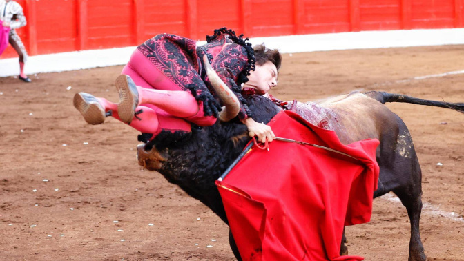 Espantosa cogida a Roca contra las tablas