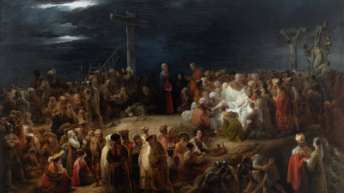 "Descendimiento de la Cruz", obra de Domingo António de Sequeira