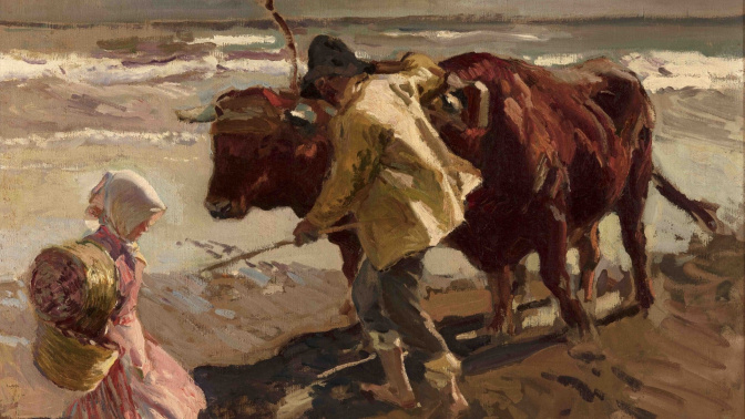 "Playa de Valencia" (1908), óleo de Joaquín Sorolla