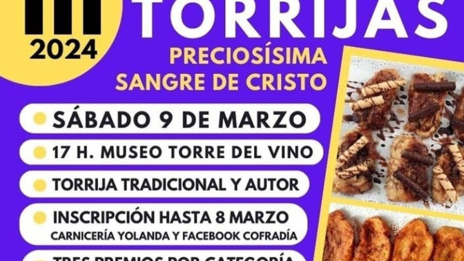 Cartel del tercer concurso de torrijas de Socuéllamos (Ciudad Real)