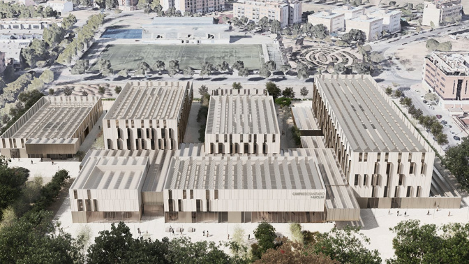 Vista aérea del Proyecto del Campus Biosanitario de la UCLM en Ciudad Real