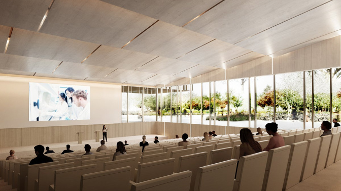 Salón de grados del Proyecto del Campus Biosanitario de la UCLM en Ciudad Real