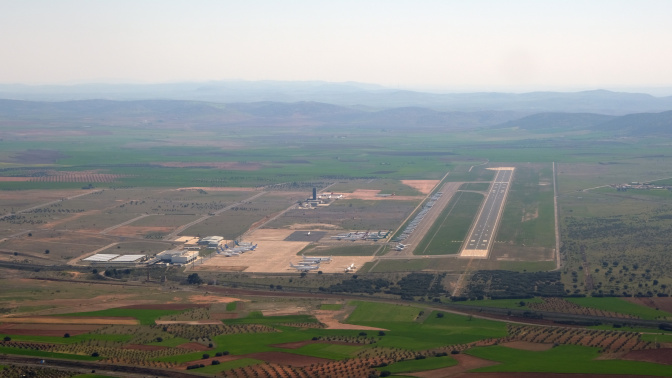 Vista aérea del aeropuerto de ciudad real