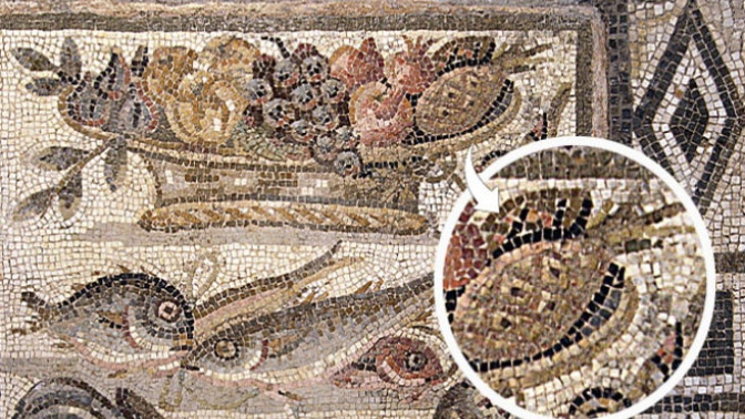 Mosaico pavimental de Grotte Celloni, en Roma