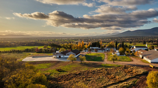 Imagen aérea de la Finca Dehesa de Molinillo en Retuerta del Bullaque (Ciudad Real)